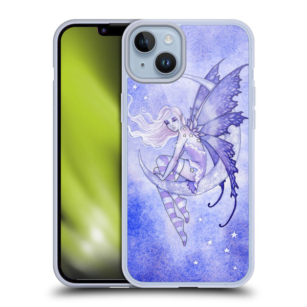 Amy Brown Elemental Fairies Moon Fairy Soft Gel Case for Apple iPhone 14 Plus
