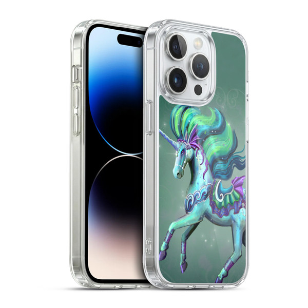 Rose Khan Unicorns Sea Green Soft Gel Case for Apple iPhone 13 Pro & MagSafe