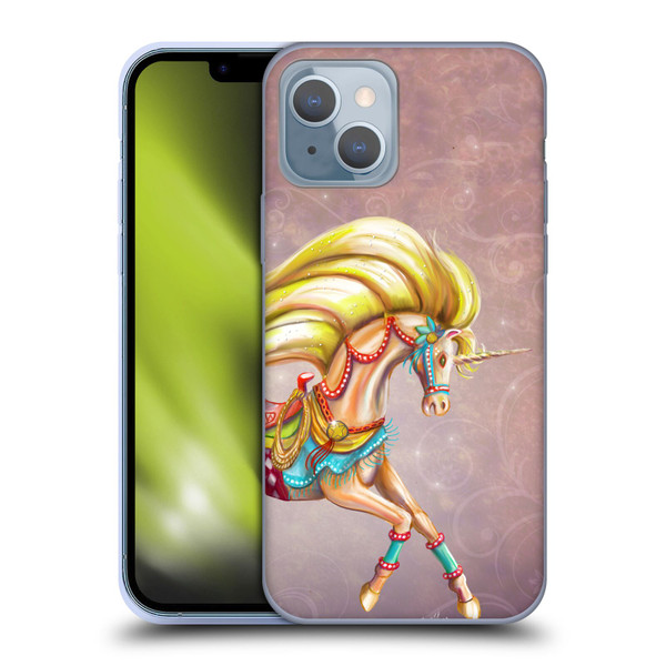 Rose Khan Unicorns Western Palomino Soft Gel Case for Apple iPhone 14