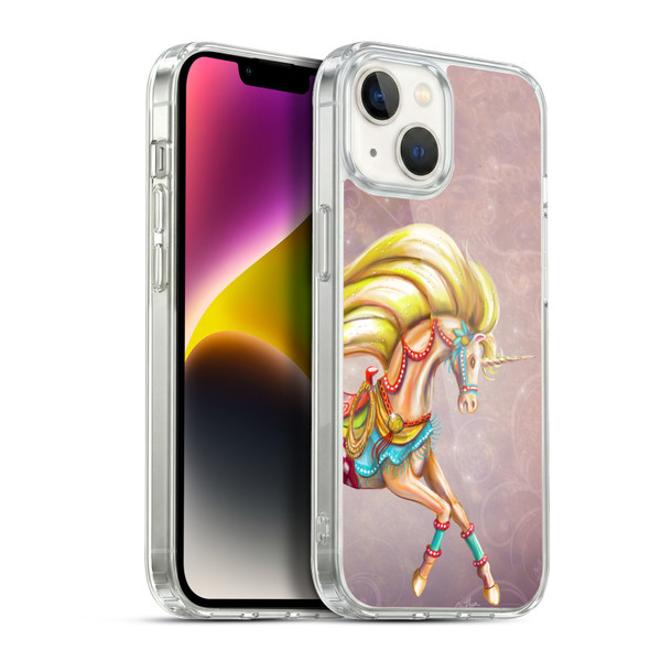 Rose Khan Unicorns Western Palomino Soft Gel Case for Apple iPhone 14