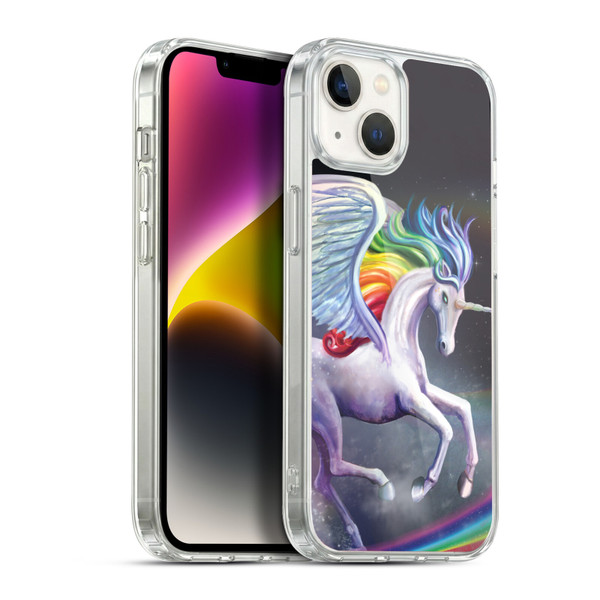 Rose Khan Unicorns Rainbow Dancer Soft Gel Case for Apple iPhone 14 Plus & MagSafe