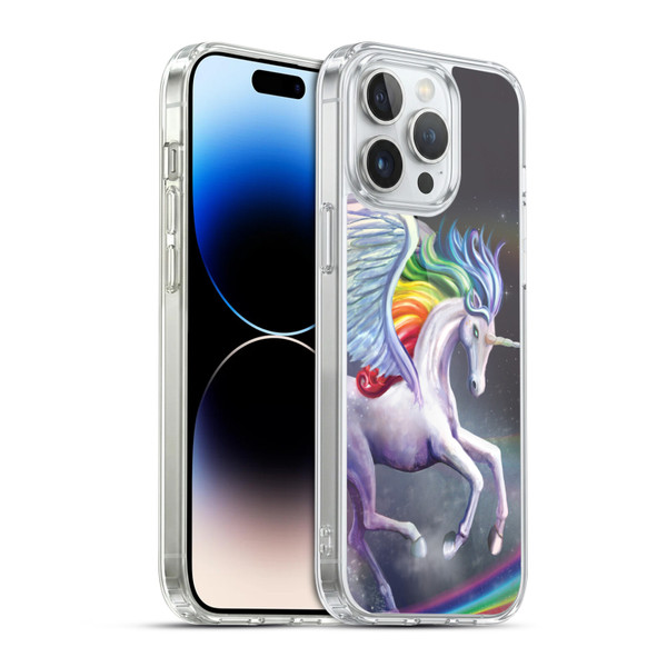 Rose Khan Unicorns Rainbow Dancer Soft Gel Case for Apple iPhone 14 Pro Max & MagSafe