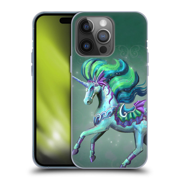 Rose Khan Unicorns Sea Green Soft Gel Case for Apple iPhone 14 Pro