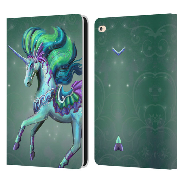 Rose Khan Unicorns Sea Green Leather Book Wallet Case Cover For Apple iPad Air 2 (2014)