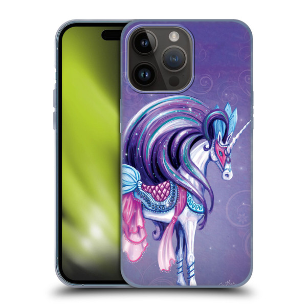 Rose Khan Unicorns White And Purple Soft Gel Case for Apple iPhone 15 Pro Max