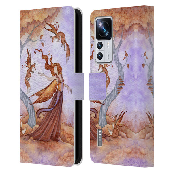Amy Brown Lovely Fairies Autumn Companion Leather Book Wallet Case Cover For Xiaomi 12T Pro