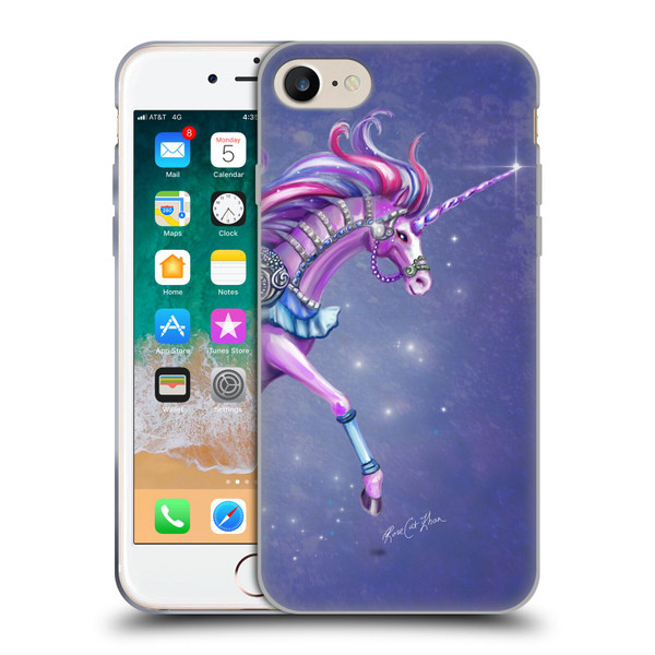 Rose Khan Unicorns Purple Carousel Horse Soft Gel Case for Apple iPhone 7 / 8 / SE 2020 & 2022