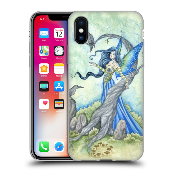 Amy Brown Elemental Fairies Night Fairy Soft Gel Case for Apple iPhone X / iPhone XS