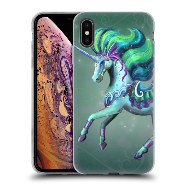 Rose Khan Unicorns Sea Green Soft Gel Case for Apple iPhone XS Max