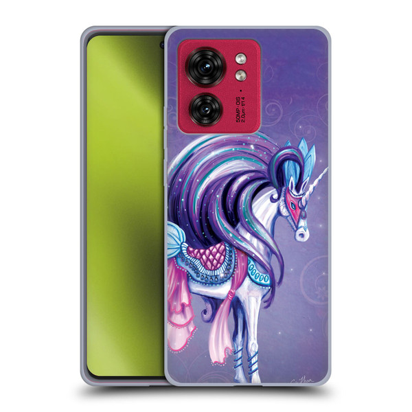 Rose Khan Unicorns White And Purple Soft Gel Case for Motorola Moto Edge 40