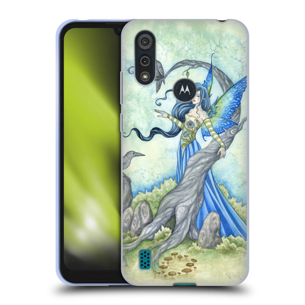 Amy Brown Elemental Fairies Night Fairy Soft Gel Case for Motorola Moto E6s (2020)