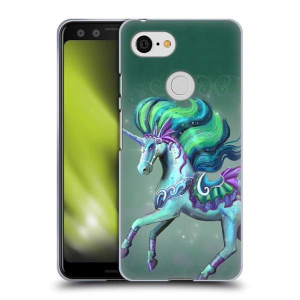 Rose Khan Unicorns Sea Green Soft Gel Case for Google Pixel 3