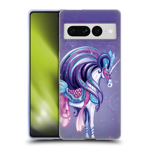 Rose Khan Unicorns White And Purple Soft Gel Case for Google Pixel 7 Pro