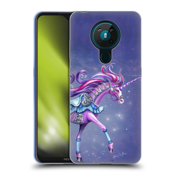 Rose Khan Unicorns Purple Carousel Horse Soft Gel Case for Nokia 5.3