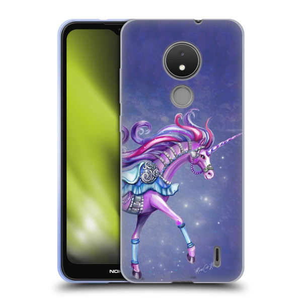 Rose Khan Unicorns Purple Carousel Horse Soft Gel Case for Nokia C21