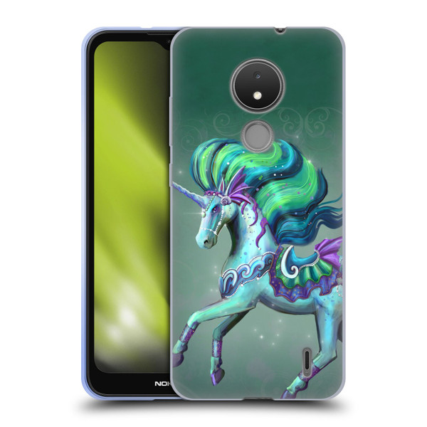 Rose Khan Unicorns Sea Green Soft Gel Case for Nokia C21
