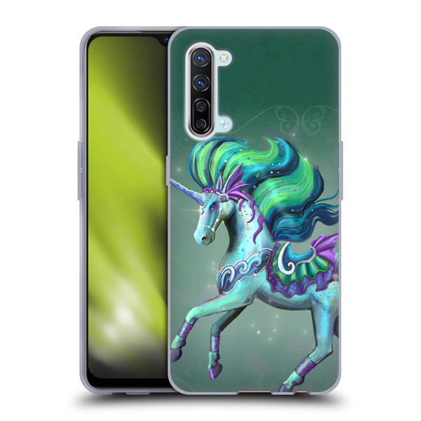 Rose Khan Unicorns Sea Green Soft Gel Case for OPPO Find X2 Lite 5G