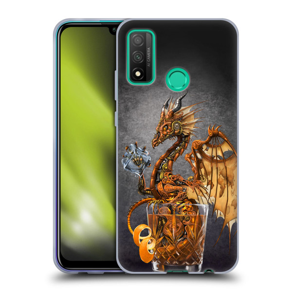 Stanley Morrison Dragons Gold Steampunk Drink Soft Gel Case for Huawei P Smart (2020)