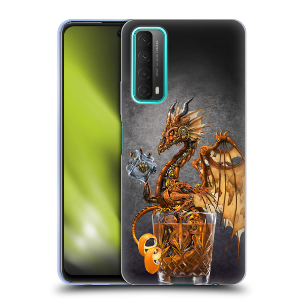 Stanley Morrison Dragons Gold Steampunk Drink Soft Gel Case for Huawei P Smart (2021)