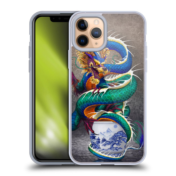 Stanley Morrison Dragons Asian Sake Drink Soft Gel Case for Apple iPhone 11 Pro