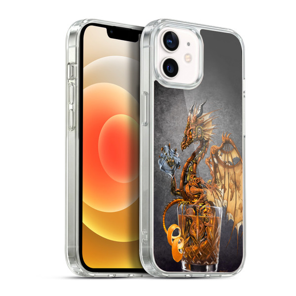 Stanley Morrison Dragons Gold Steampunk Drink Soft Gel Case for Apple iPhone 12 / iPhone 12 Pro & MagSafe
