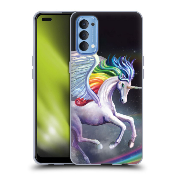 Rose Khan Unicorns Rainbow Dancer Soft Gel Case for OPPO Reno 4 5G