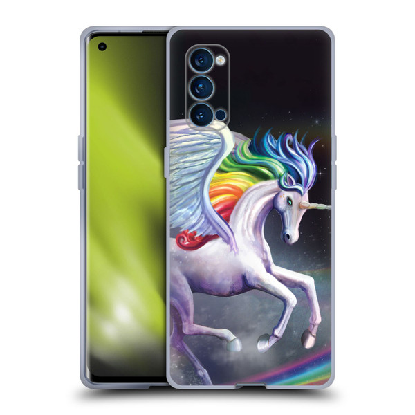 Rose Khan Unicorns Rainbow Dancer Soft Gel Case for OPPO Reno 4 Pro 5G