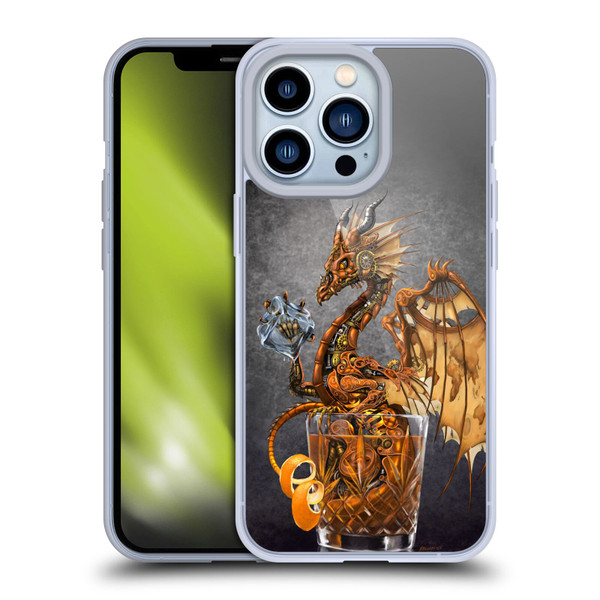 Stanley Morrison Dragons Gold Steampunk Drink Soft Gel Case for Apple iPhone 13 Pro