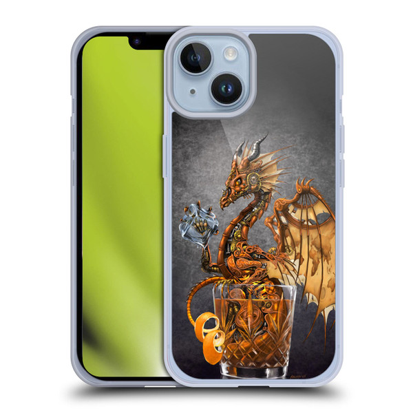 Stanley Morrison Dragons Gold Steampunk Drink Soft Gel Case for Apple iPhone 14