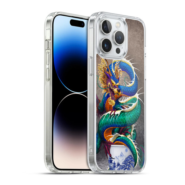 Stanley Morrison Dragons Asian Sake Drink Soft Gel Case for Apple iPhone 14 Pro Max & MagSafe