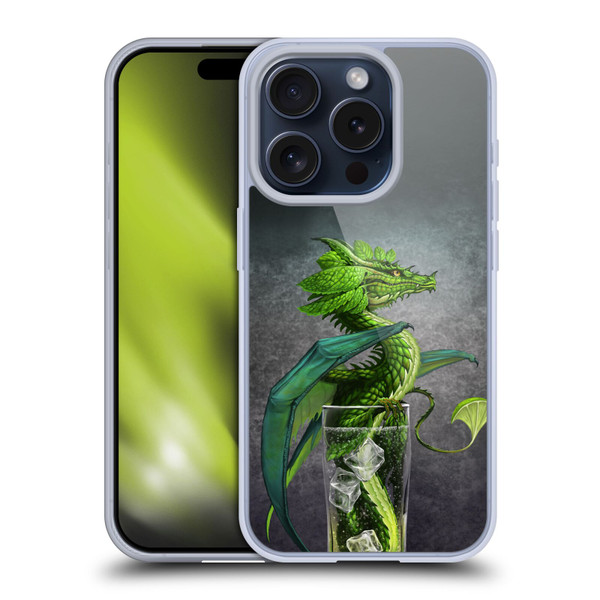 Stanley Morrison Dragons Green Mojito Drink Soft Gel Case for Apple iPhone 15 Pro