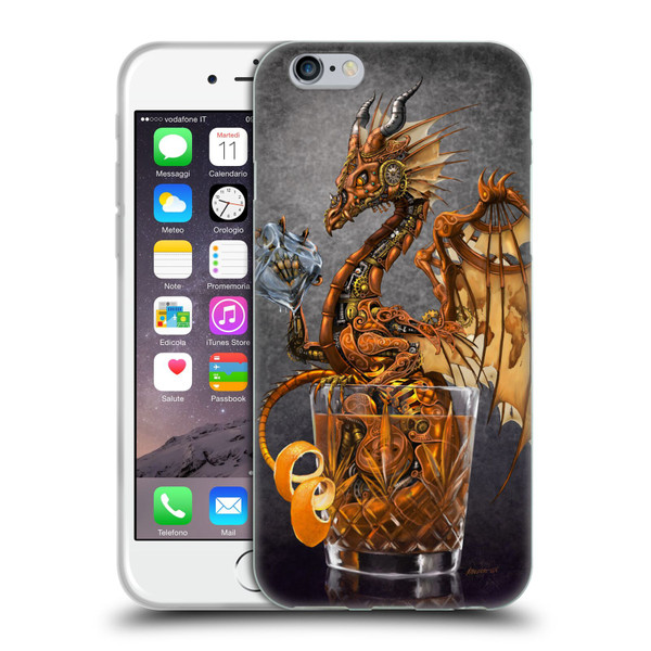 Stanley Morrison Dragons Gold Steampunk Drink Soft Gel Case for Apple iPhone 6 / iPhone 6s