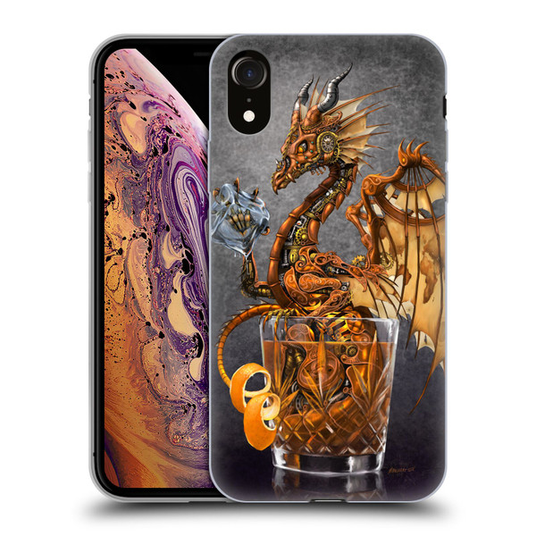 Stanley Morrison Dragons Gold Steampunk Drink Soft Gel Case for Apple iPhone XR