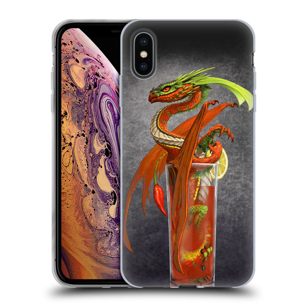 Stanley Morrison Dragons Red Tomato Bloody Mary Soft Gel Case for Apple iPhone XS Max