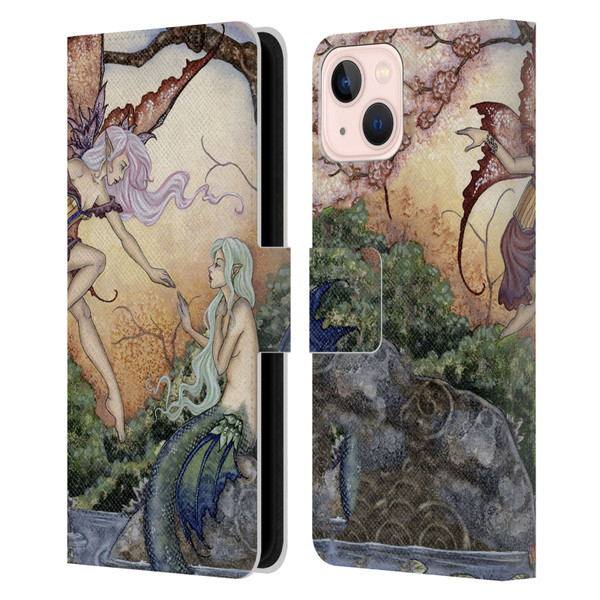 Amy Brown Pixies The Introduction Leather Book Wallet Case Cover For Apple iPhone 13