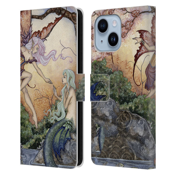 Amy Brown Pixies The Introduction Leather Book Wallet Case Cover For Apple iPhone 14 Plus