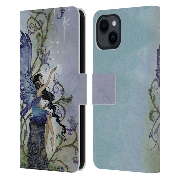 Amy Brown Pixies Creation Leather Book Wallet Case Cover For Apple iPhone 15