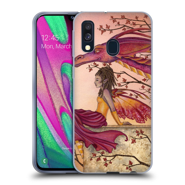 Amy Brown Elemental Fairies Greeting The Dawn Soft Gel Case for Samsung Galaxy A40 (2019)