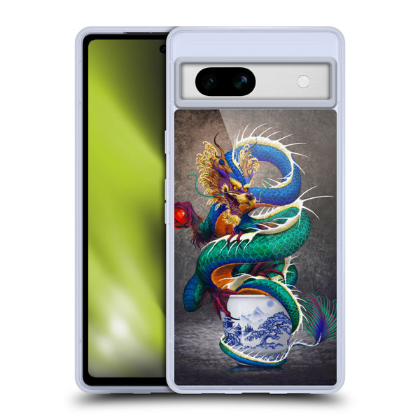 Stanley Morrison Dragons Asian Sake Drink Soft Gel Case for Google Pixel 7a