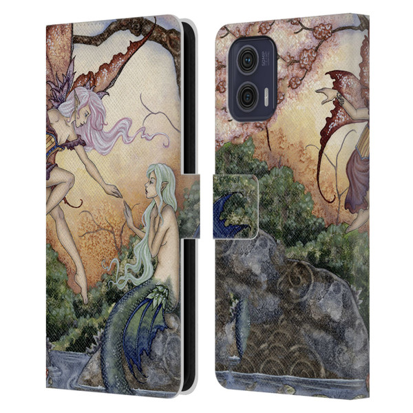 Amy Brown Pixies The Introduction Leather Book Wallet Case Cover For Motorola Moto G73 5G