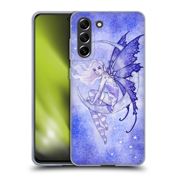 Amy Brown Elemental Fairies Moon Fairy Soft Gel Case for Samsung Galaxy S21 FE 5G