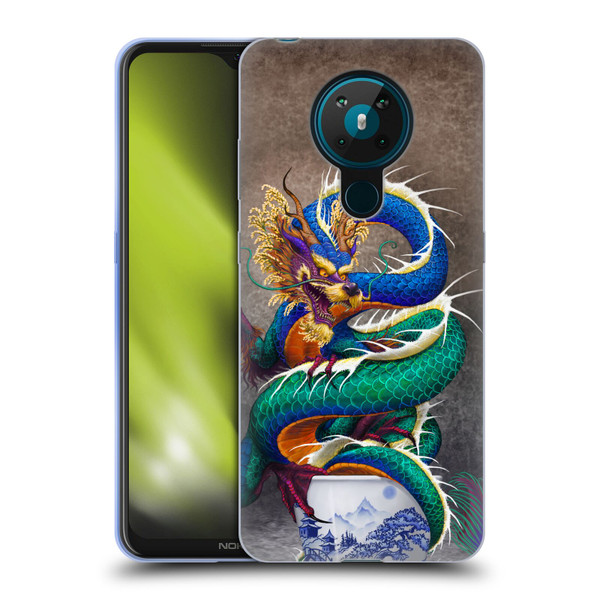 Stanley Morrison Dragons Asian Sake Drink Soft Gel Case for Nokia 5.3