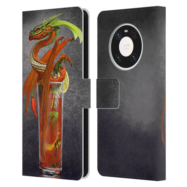 Stanley Morrison Dragons Red Tomato Bloody Mary Leather Book Wallet Case Cover For Huawei Mate 40 Pro 5G