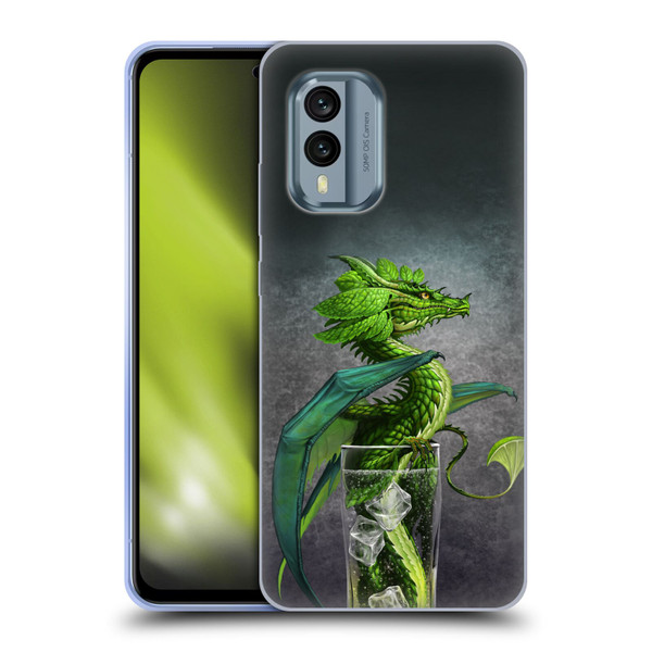 Stanley Morrison Dragons Green Mojito Drink Soft Gel Case for Nokia X30