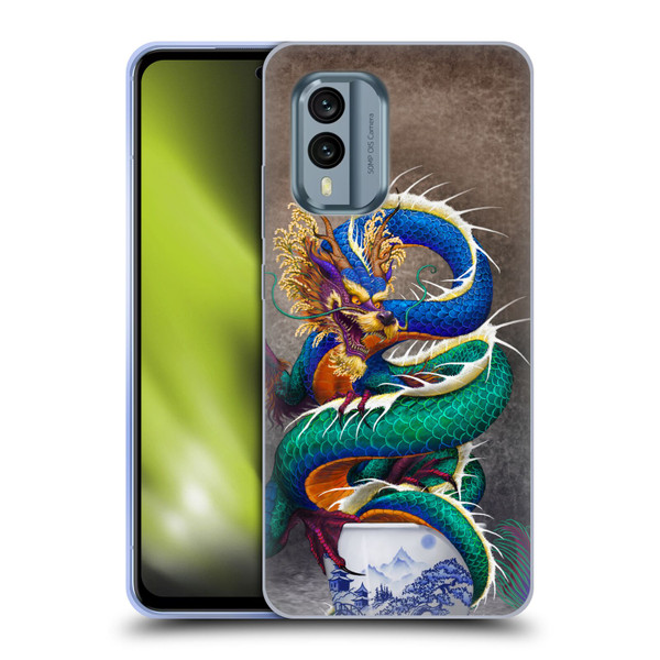 Stanley Morrison Dragons Asian Sake Drink Soft Gel Case for Nokia X30
