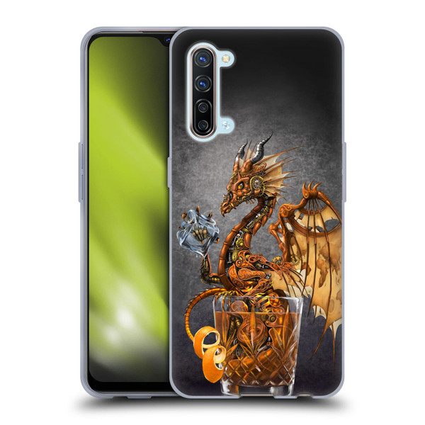 Stanley Morrison Dragons Gold Steampunk Drink Soft Gel Case for OPPO Find X2 Lite 5G
