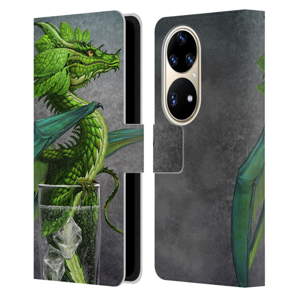 Stanley Morrison Dragons Green Mojito Drink Leather Book Wallet Case Cover For Huawei P50 Pro