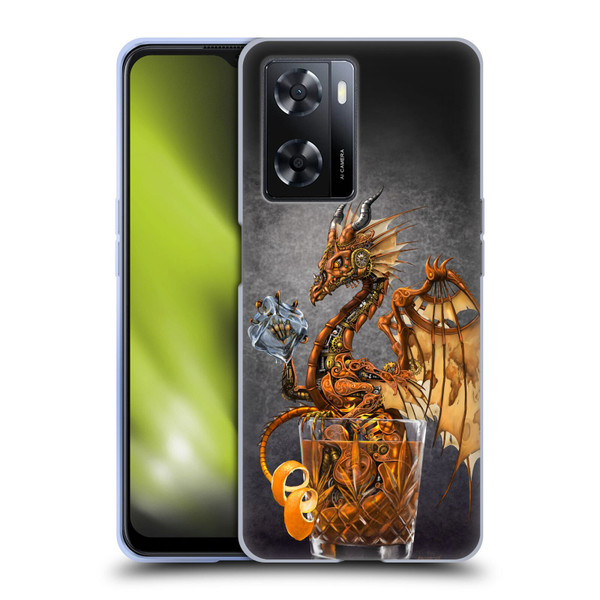 Stanley Morrison Dragons Gold Steampunk Drink Soft Gel Case for OPPO A57s