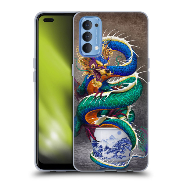 Stanley Morrison Dragons Asian Sake Drink Soft Gel Case for OPPO Reno 4 5G