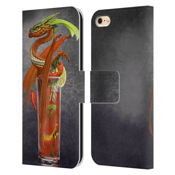 Stanley Morrison Dragons Red Tomato Bloody Mary Leather Book Wallet Case Cover For Apple iPhone 6 / iPhone 6s